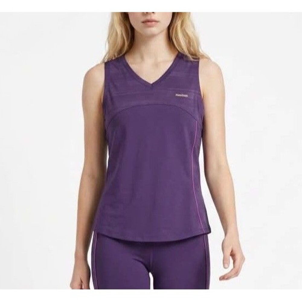 WOMEN’S REEBOK PLAY DRY TANK TOP ATHLETIC TOP RUNNING WORKOUT PURPLE SIZE LARGE